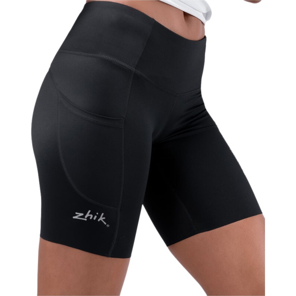 2026 Zhik Dames Eco Spandex UPF50+ Korte Broek SRT-0063-W-BLK - Witblauw Black